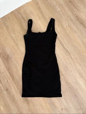 Forever 21 Black Square-Neck Mini Dress